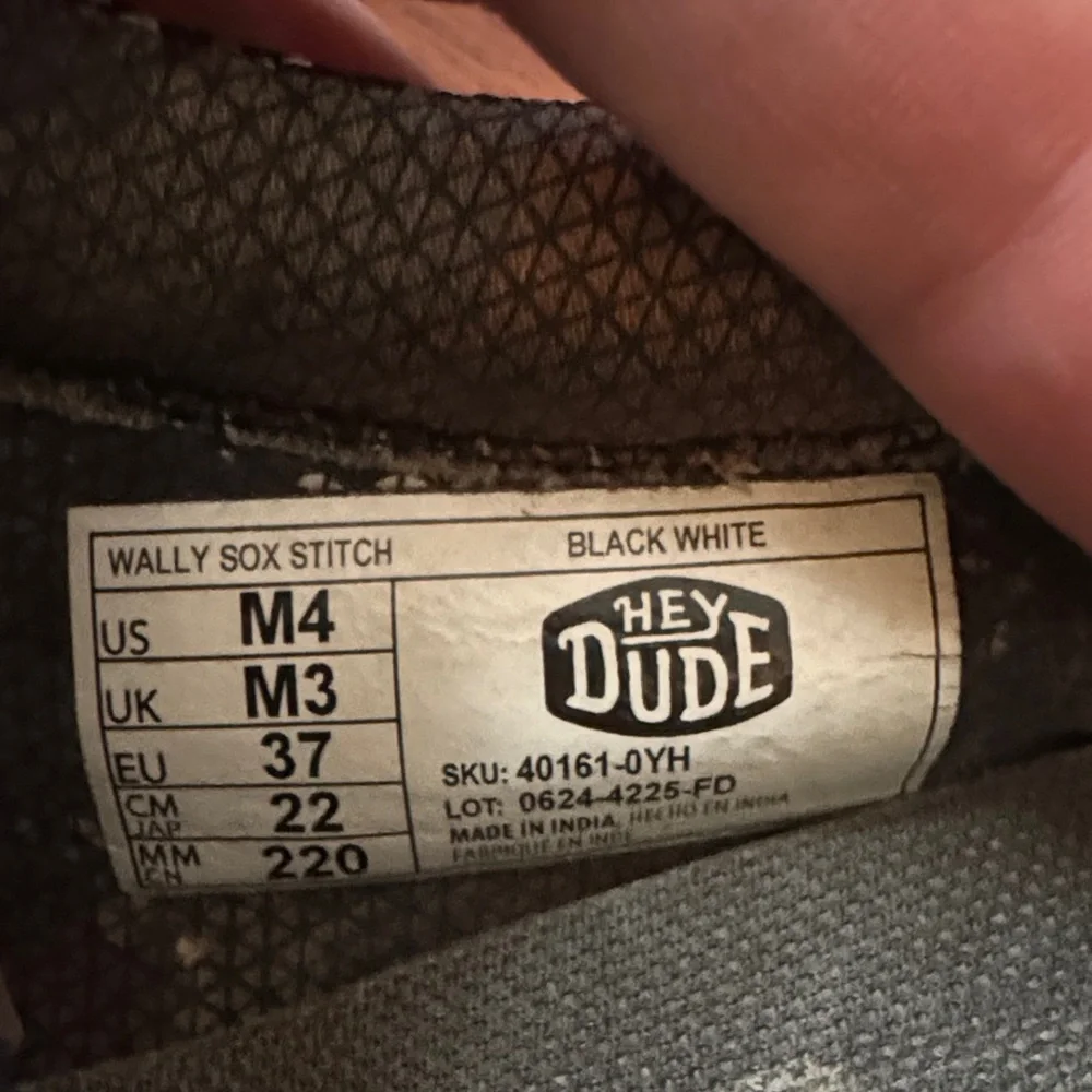 Hey Dude Kids Black and Gray Moccasins